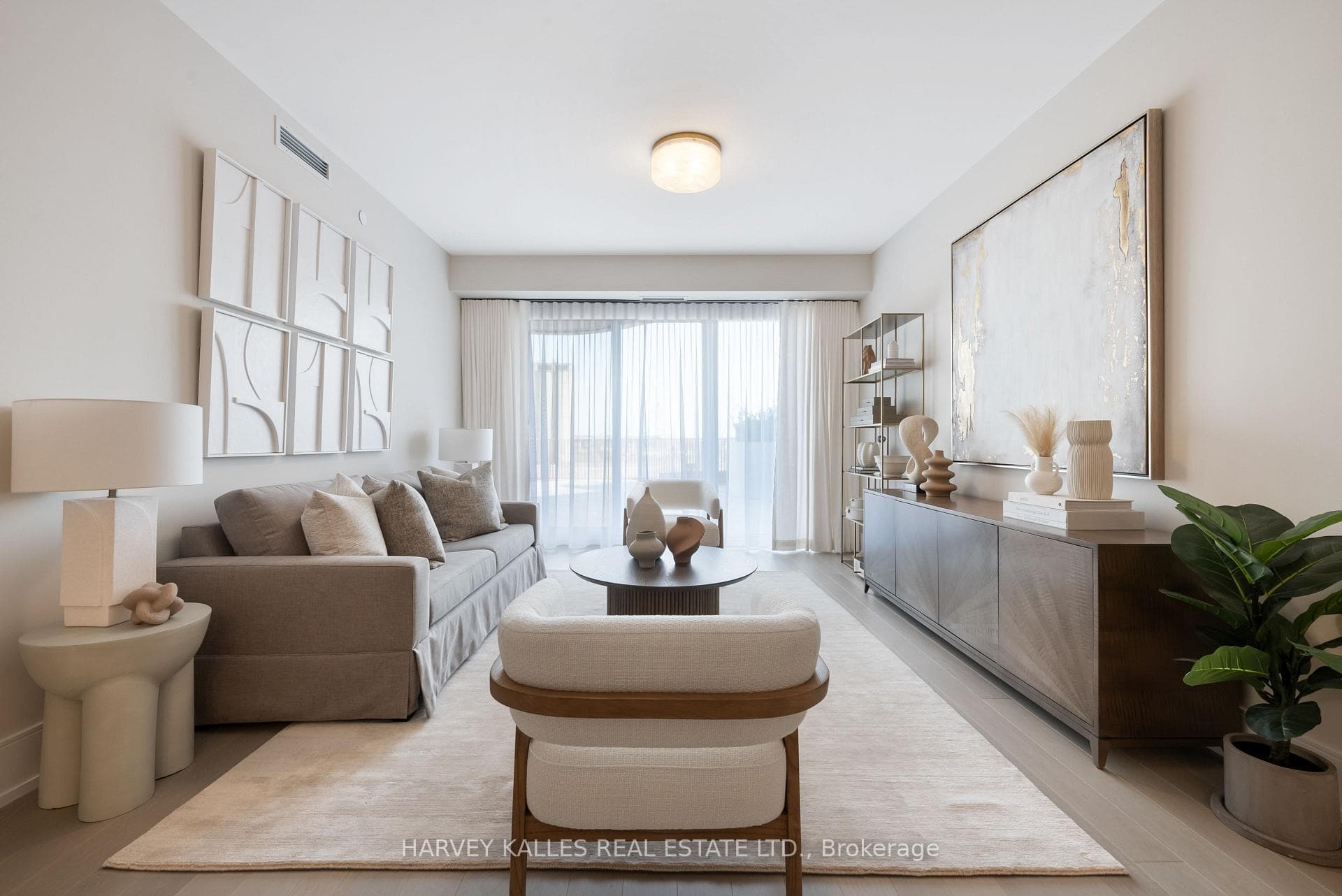 living room with walk out terrace